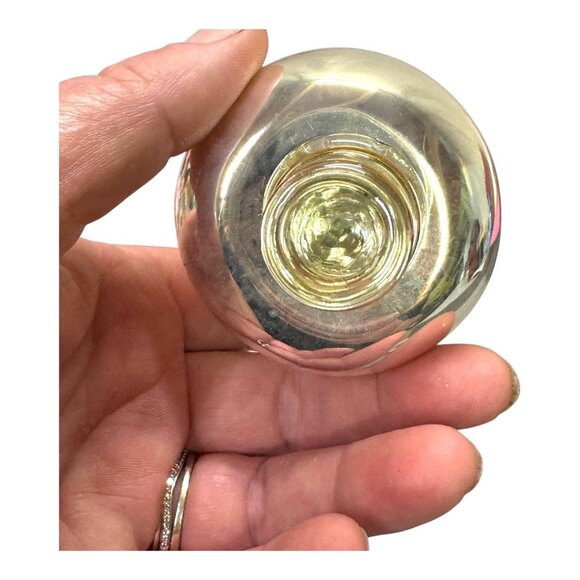 Handcrafted Glass Christmas Tree Ornament Blown Gold Accents Multicolored Beads - Picture 8 of 8